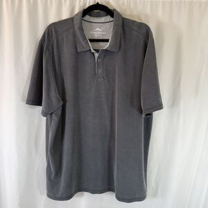 Tommy Bahama Polo Men's XXL Grey Collared Short Sleeve Tencel Blend